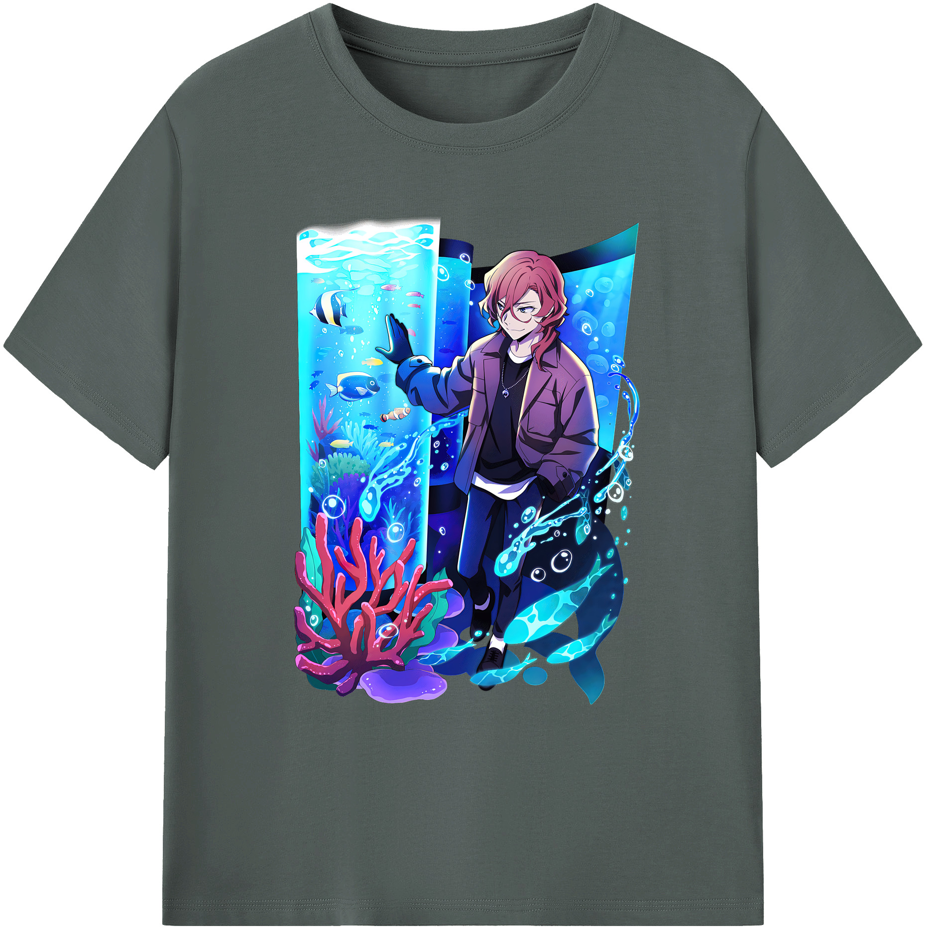 （画像用） 文豪ストレイドッグス Bungo Stray Dogs 綿100％ メンズ半袖Tシャツ｜肌触りやわらか＆通気性